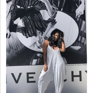 Blue Stripe Summer Jumpsuit